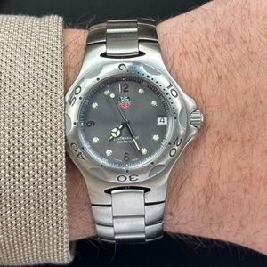 2000s Tag Heuer Professional 200m Full Links with Case, Beautiful Condition